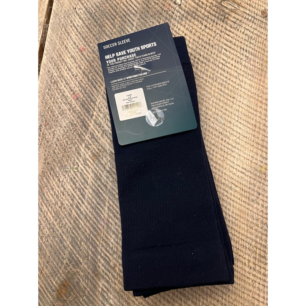 DSG Soccer Sleeve Kids S/M Navy NEW 2 Pack Compression‎ DSGSCRSLV01 - Picture 3 of 6